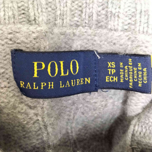 ポロラルフローレン POLO RALPH LAUREN カシミヤ混 ポニー刺しゅう ケーブル ニットワンピース レディース JPN:XS