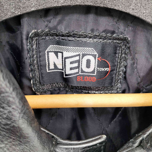 NEO BLOOD カウレザー フーデットコート メンズ FREE