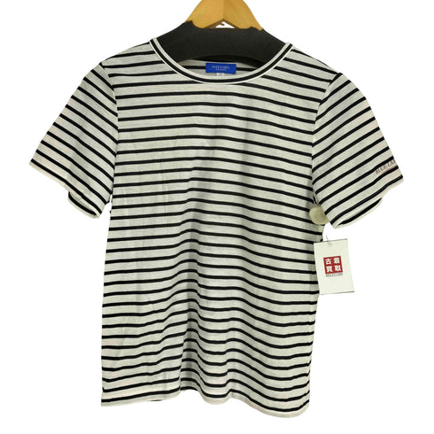 ブルーレーベルクレストブリッジ BLUE LABEL CRESTBRIDGE 袖ロゴプリント ボーダー S/S カットソー レディース EUR:38