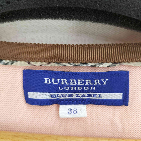 バーバリーブルーレーベル BURBERRY BLUE LABEL ビックロゴプリント ボーダー ミニワンピース レディース EUR:38