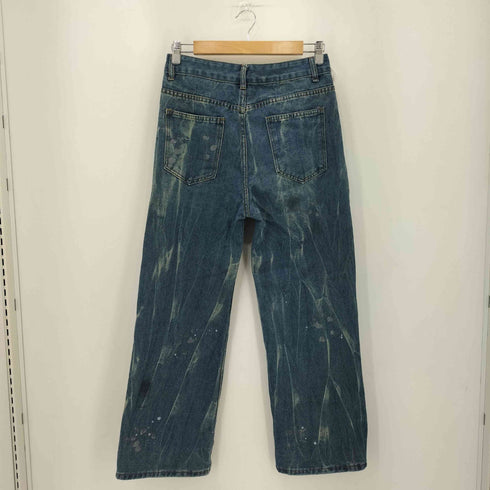 プリントデザイン ストレートデニムパンツ casual レディース M