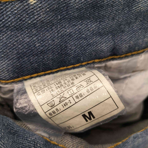 プリントデザイン ストレートデニムパンツ casual レディース M