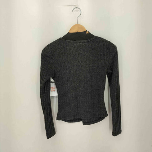 レース付き L/S リブ ポロニット cool レディース