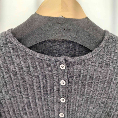 レース付き L/S リブ ポロニット cool レディース