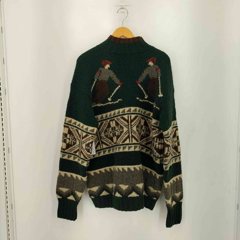ポロバイラルフローレン Polo by RALPH LAUREN HAND KNIT ウール スキー カウチンニットカーディガン メンズ LL