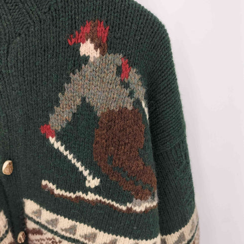 ポロバイラルフローレン Polo by RALPH LAUREN HAND KNIT ウール スキー カウチンニットカーディガン メンズ LL