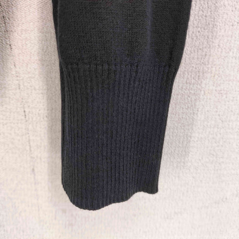 バーバリーブラックレーベル BURBERRY BLACK LABEL ロゴ刺繍 チェック シルクコットン ニットカーディガン メンズ JPN:2