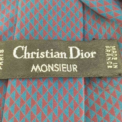 クリスチャンディオール Christian Dior シルク100% 総柄ネクタイ メンズ