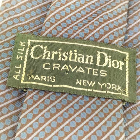 クリスチャンディオール Christian Dior シルク100% 総柄ネクタイ メンズ