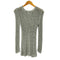 クラネ CLANE BACK SLIT CROCHET KNIT TOPS レディース FREE