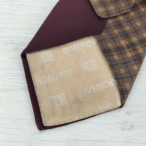 ジバンシィ GIVENCHY シルク100% チェック ネクタイ メンズ