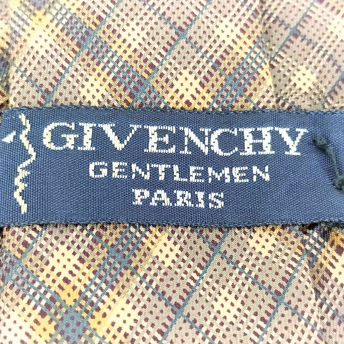 ジバンシィ GIVENCHY シルク100% チェック ネクタイ メンズ