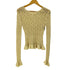 クラネ CLANE BOAT NECK CROCHET KNIT TOPS レディース JPN:1