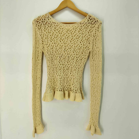 クラネ CLANE BOAT NECK CROCHET KNIT TOPS レディース JPN:1