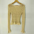 クラネ CLANE BOAT NECK CROCHET KNIT TOPS レディース JPN:1