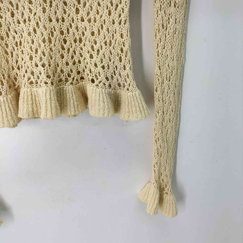 クラネ CLANE BOAT NECK CROCHET KNIT TOPS レディース JPN:1