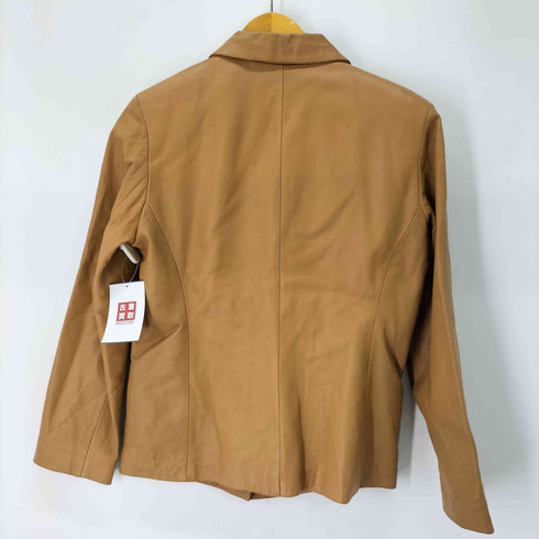 real leather ラムレザーテーラードジャケット レディース