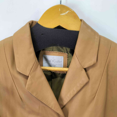real leather ラムレザーテーラードジャケット レディース
