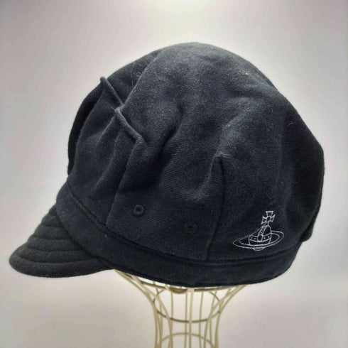 ヴィヴィアンウエストウッド Vivienne Westwood 日本製 オーブロゴ 刺繍 プリント キャスケットハット レディース M
