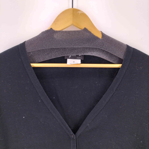 アニエスベー agnes b. MADE IN FRANCE リブ切替ニットカーディガン レディース 3