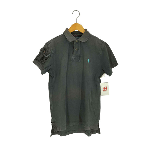ポロバイラルフローレン Polo by RALPH LAUREN CUSTOM FIT スモールポニー刺繍 フラップポケット 鹿の子ポロシャツ メンズ import:S