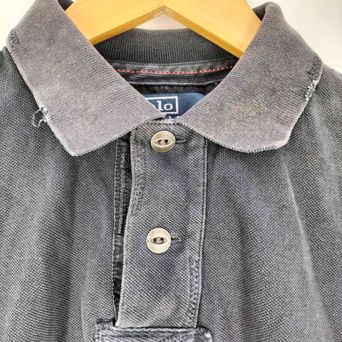 ポロバイラルフローレン Polo by RALPH LAUREN CUSTOM FIT スモールポニー刺繍 フラップポケット 鹿の子ポロシャツ メンズ import:S