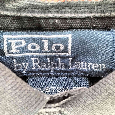 ポロバイラルフローレン Polo by RALPH LAUREN CUSTOM FIT スモールポニー刺繍 フラップポケット 鹿の子ポロシャツ メンズ import:S