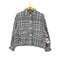 ザラ ZARA クロップド ショート ツイード シャツ ジャケット レディース import:XS