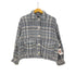 ザラ ZARA クロップド ショート ツイード シャツ ジャケット レディース import:XS