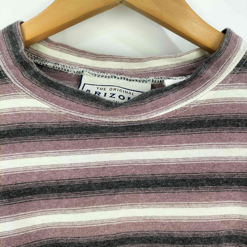 アリゾナ arizona 00S USA製 ボーダー柄 コットン S/S クルーネック Tシャツ メンズ import:M