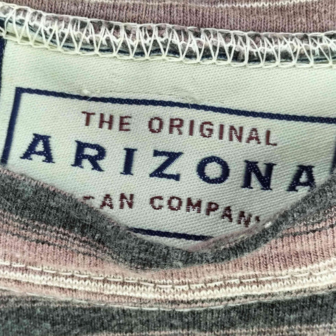 アリゾナ arizona 00S USA製 ボーダー柄 コットン S/S クルーネック Tシャツ メンズ import:M