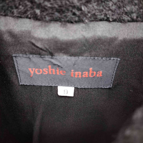 ヨシエイナバ YOSHIE INABA スタンドカラー ウール コート レディース JPN:9号