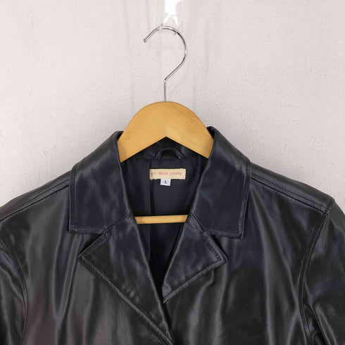 en deux passy Pig Leather レザージャケット elegance レディース L
