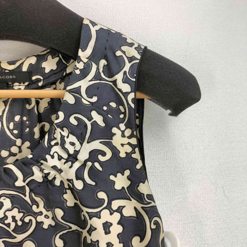 マークジェイコブス MARC JACOBS USA製 シルク100 総柄ノースリーブ ブラウス レディース 00