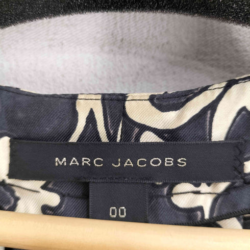 マークジェイコブス MARC JACOBS USA製 シルク100 総柄ノースリーブ ブラウス レディース 00