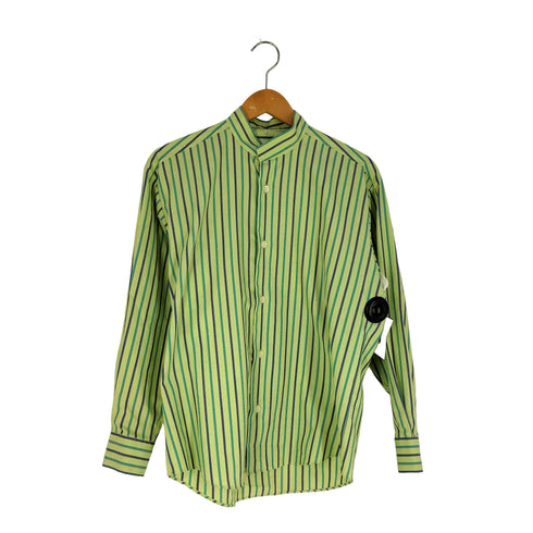アイムプロダクトイッセイミヤケ im product ISSEY MIYAKE 80S SSP ストライプ コットン バンドカラーシャツ メンズ JPN:M