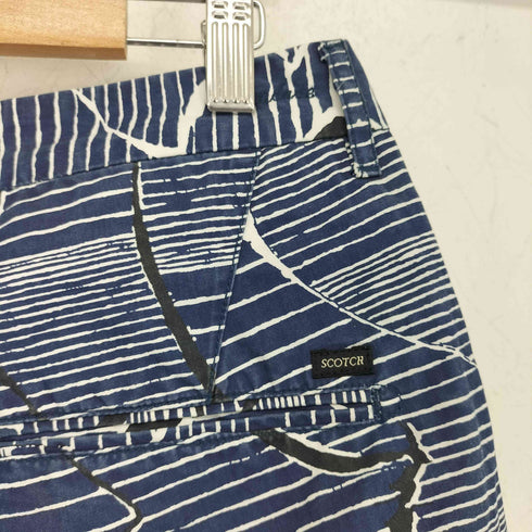 スコッチアンドソーダ SCOTCH&SODA 波柄 総柄 ハーフパンツ メンズ W30