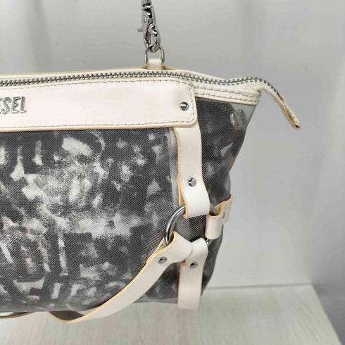 ディーゼル DIESEL 2WAY メッシュ素材 レザーショルダーバッグ Y2K レディース