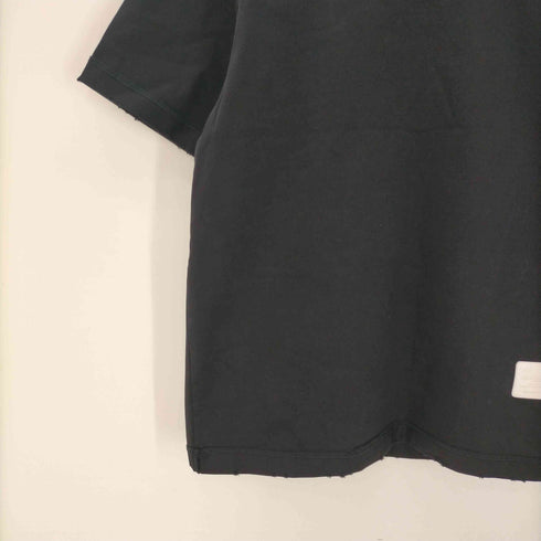 INSIST ON NATURAL ロゴパッチ ダメージ加工 インサイド アウト S/S ボックス Tシャツ メンズ import:L