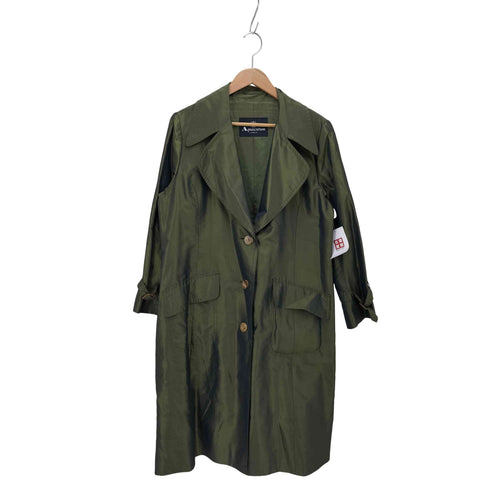 アクアスキュータム AQUASCUTUM 玉虫 ステンカラーコート レディース