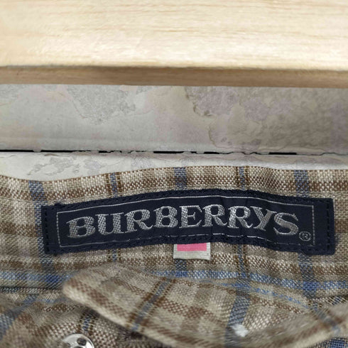 バーバリーズ BURBERRYS チェック柄 リネン混 ショーツ ハーフパンツ メンズ