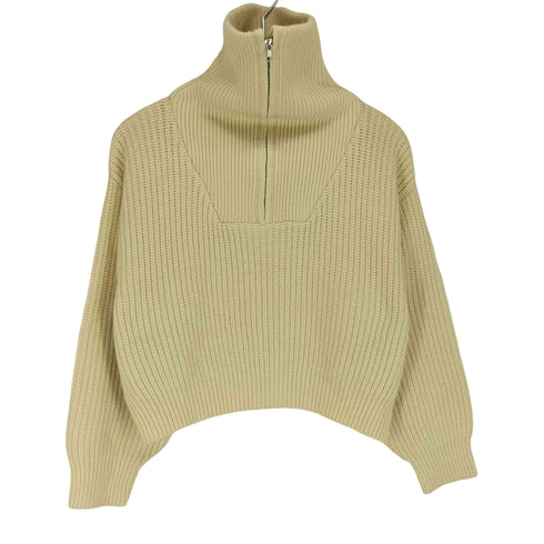 ヘザー Heather ハーフZIPニットPO レディース F