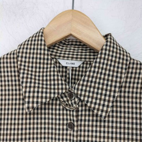クラネ CLANE POWER SHOULDER CHECK SHIRT ONEPIECE レディース JPN:1
