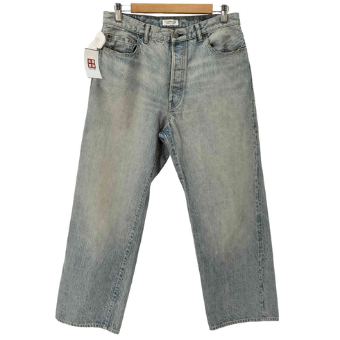 ロンハーマン RON HERMAN DENIM ダメージ加工 ボタンフライ ワイドデニムパンツ メンズ