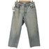 ロンハーマン RON HERMAN DENIM ダメージ加工 ボタンフライ ワイドデニムパンツ メンズ