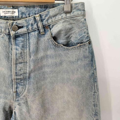 ロンハーマン RON HERMAN DENIM ダメージ加工 ボタンフライ ワイドデニムパンツ メンズ