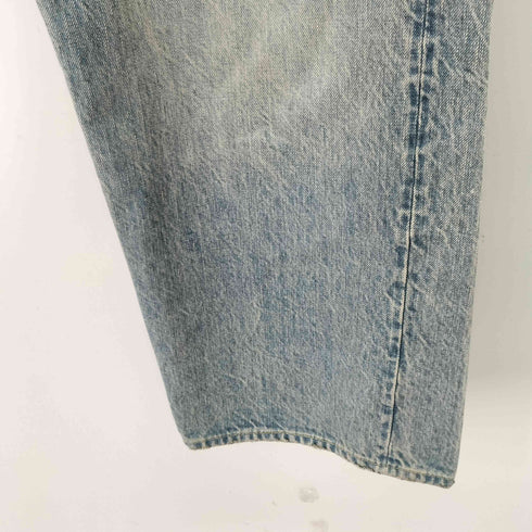 ロンハーマン RON HERMAN DENIM ダメージ加工 ボタンフライ ワイドデニムパンツ メンズ