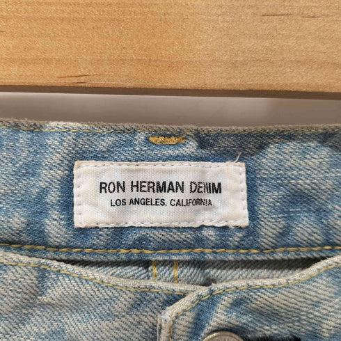 ロンハーマン RON HERMAN DENIM ダメージ加工 ボタンフライ ワイドデニムパンツ メンズ