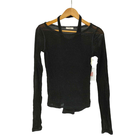 クラネ CLANE TULLE FLOCKY LAYERED TOPS レディース JPN:2