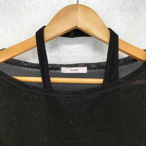 クラネ CLANE TULLE FLOCKY LAYERED TOPS レディース JPN:2